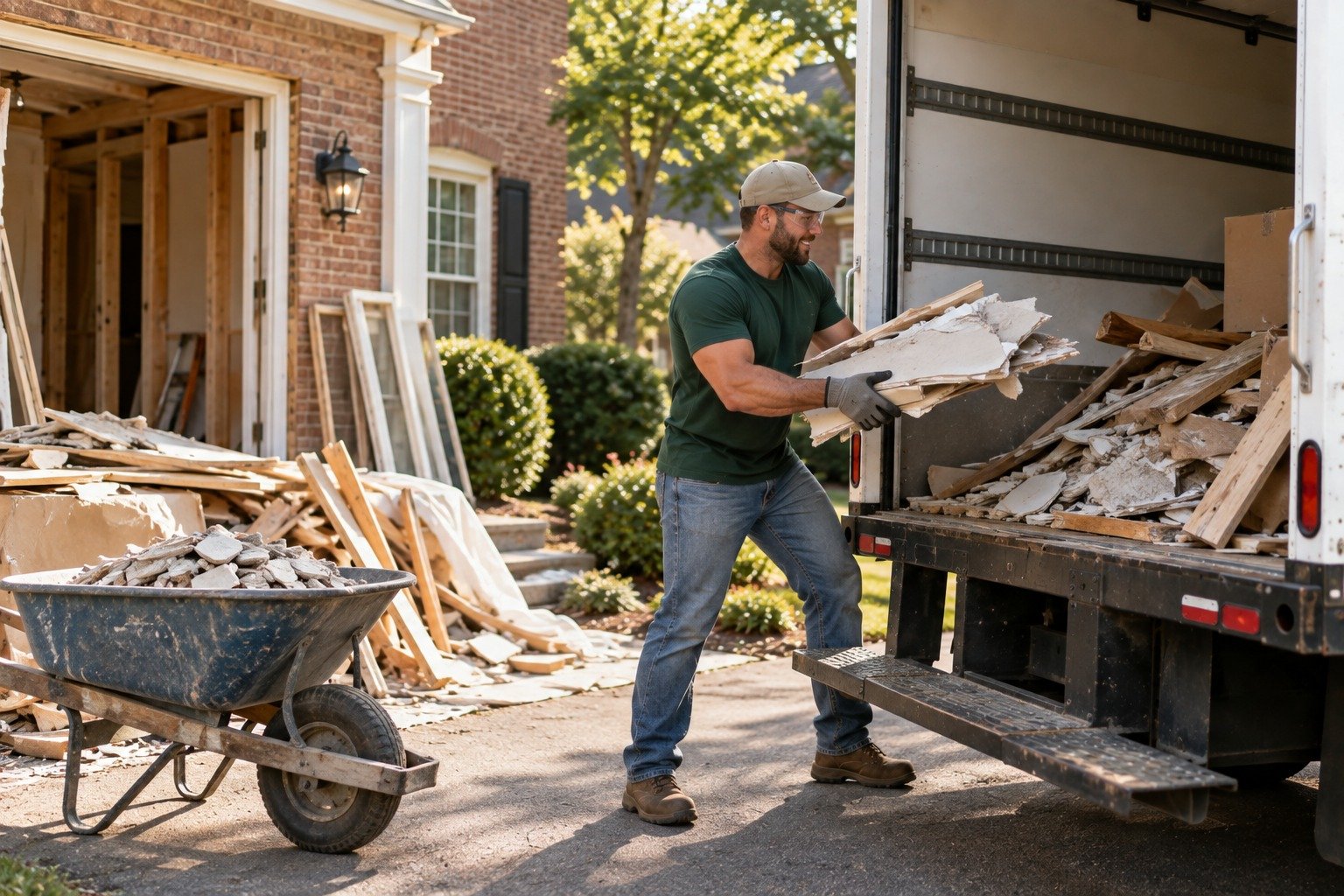 Construction debris removal by Arete Junk Removal
